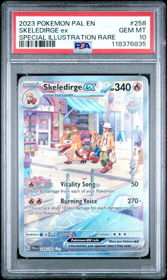 2023 Pokemon SV Paldea Skeledirge ex Special Illustration Rare #258/193 PSA 10