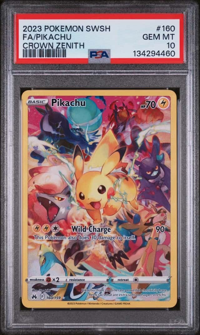 Pokemon Pikachu Sword Shield Crown Zenith Secret Rare 160/159 PSA 10 Gem Mint