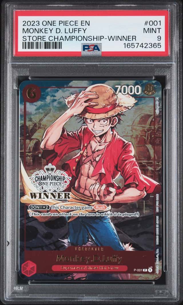 2023 One Piece Championship Winner Store Monkey D. Luffy Promos #P-001 PSA 9