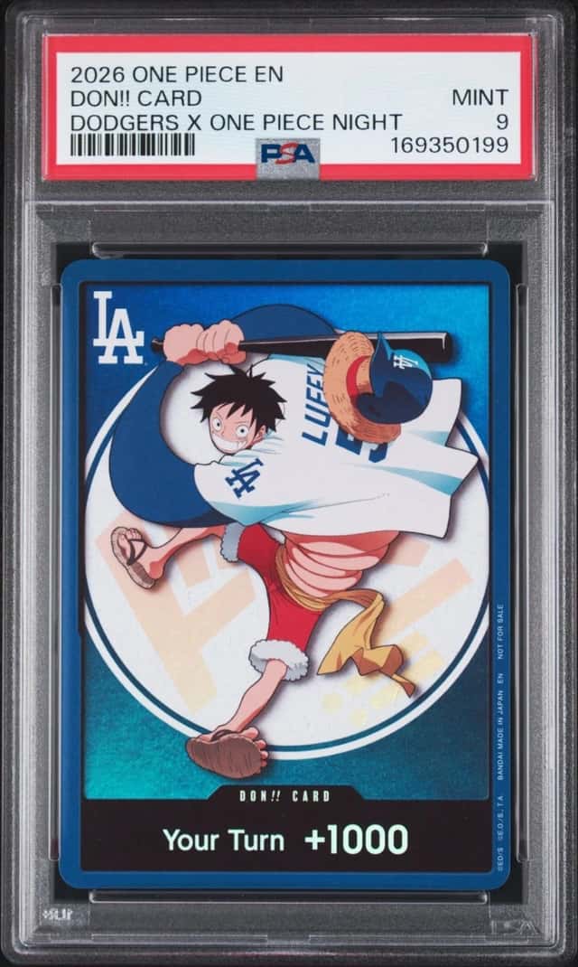 2026 ONE PIECE PROMOS DODGERS X ONE PIECE NIGHT DON!! CARD PSA 9