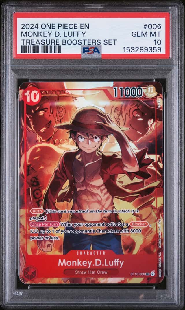 Monkey D Luffy ST10 Treasure Booster Promo 006 ST10-006 SR PSA 10 One Piece