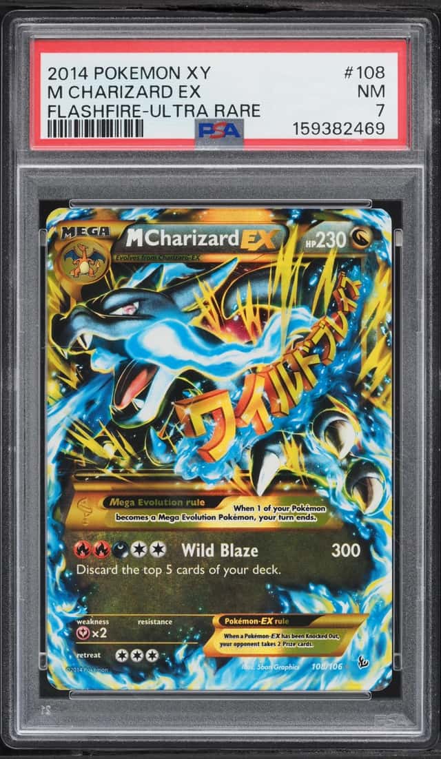 2014 Pokemon XY Flashfire Holo M Charizard EX #108 PSA 7 NRMT