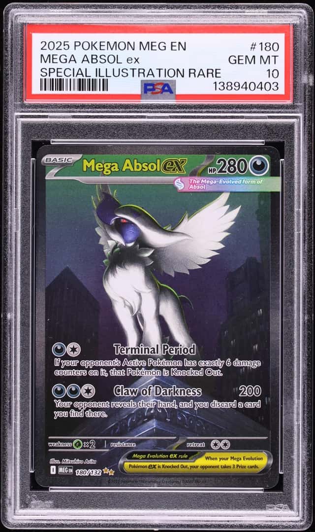 2025 Pokemon Mega Evolution SIR Mega Absol Ex #180 PSA 10 GEM MINT