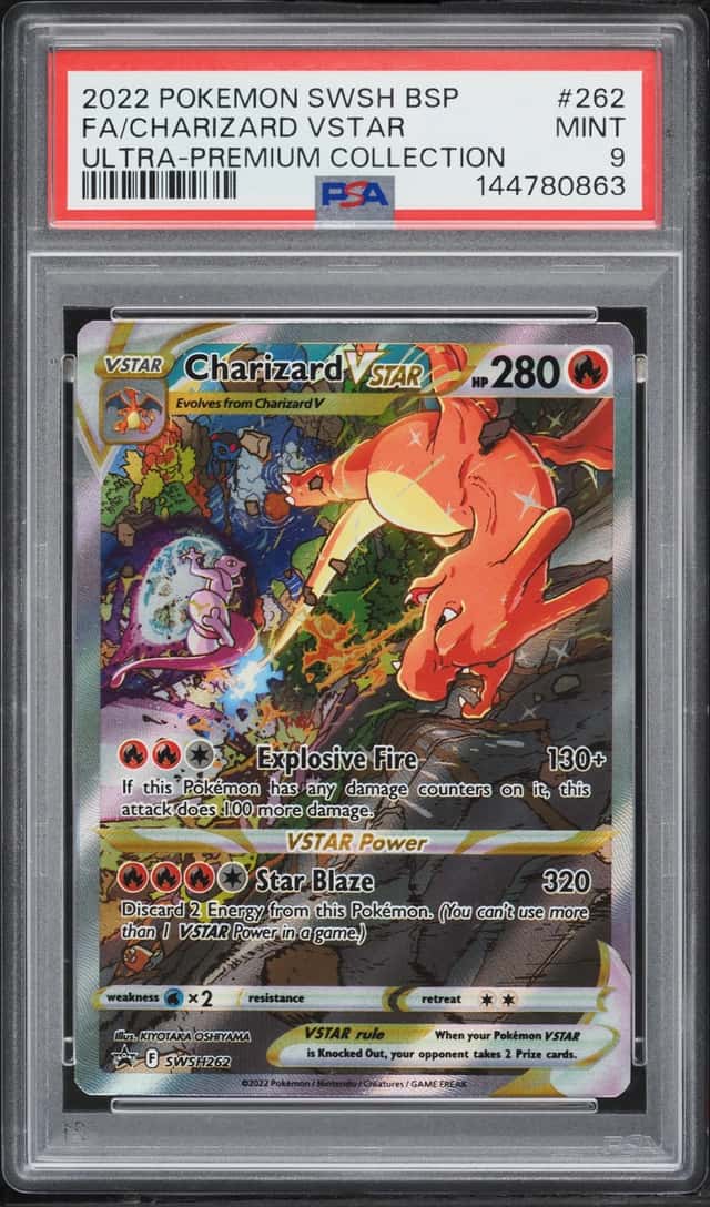 2022 Pokemon SWSH Promo Ultra Premium Collection Full Art Charizard VSTAR #262 PSA 9 MINT