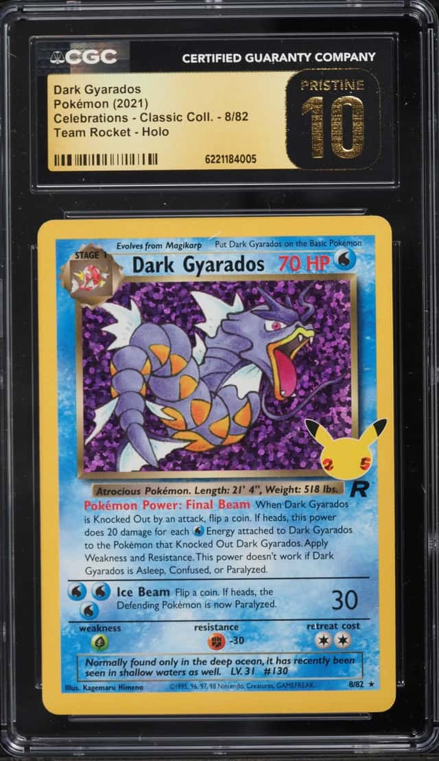 2021 Pokemon SWSH Celebrations Classic Collection Holo Dark Gyarados #8 CGC 10 PRISTINE