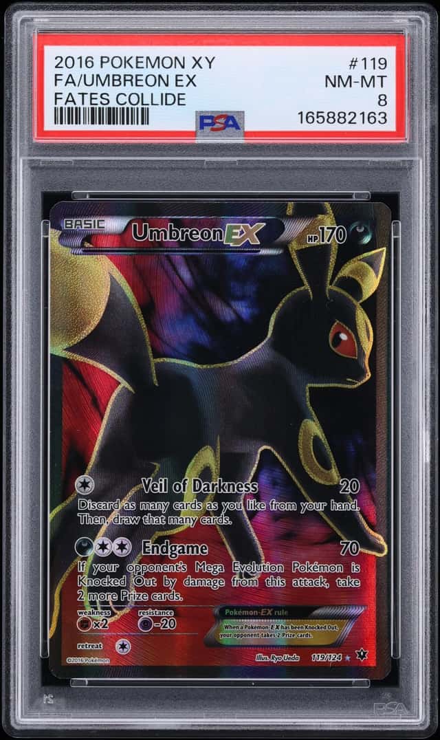 2016 Pokemon XY Fates Collide Full Art Umbreon EX #119 PSA 8 NM-MT