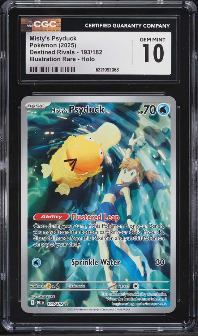 2025 Pokemon Scarlet & Violet Destined Rivals IR Misty's Psyduck #193 CGC 10 GEM MINT