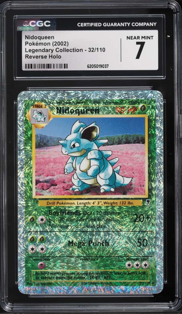 2002 Pokemon Legendary Collection Reverse Holo Nidoqueen #32 CGC 7 NRMT
