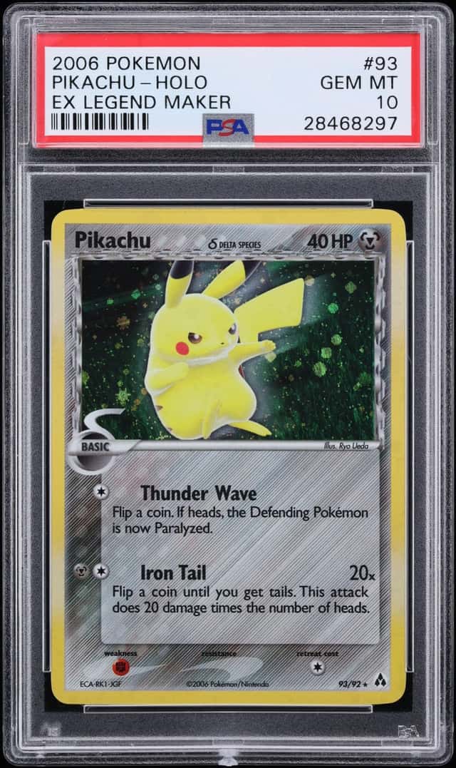 2006 Pokemon EX Legend Maker Holo Pikachu #93 PSA 10 GEM MINT