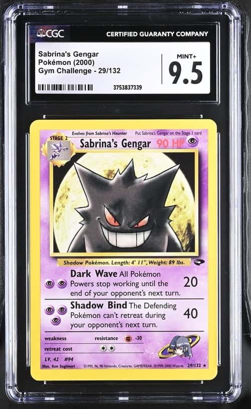 Pokemon 2000 Gym Challenge Sabrina's Gengar 29/132 Regular Rare CGC 9.5 Mint +