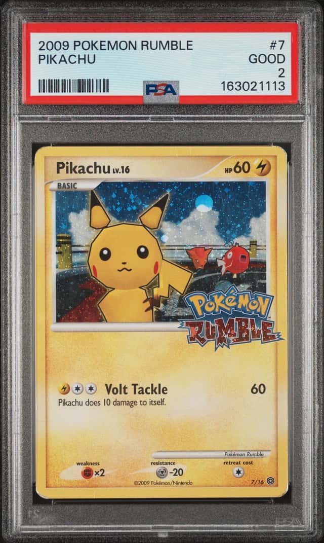 2009 POKEMON RUMBLE #7 PIKACHU PSA 2