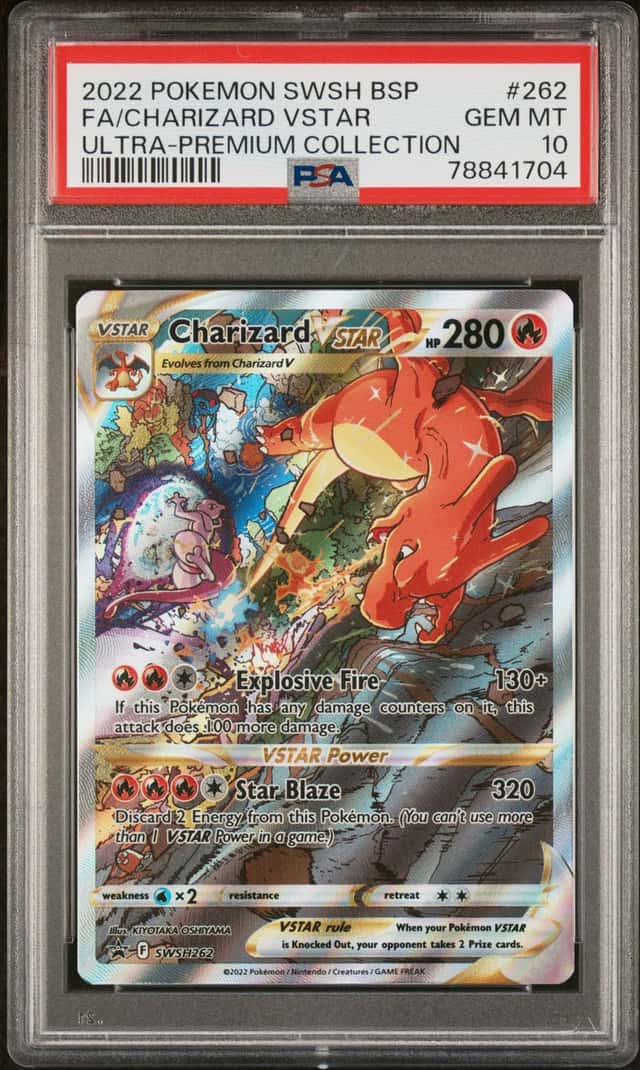 CHARIZARD VSTAR 2022 POKEMON UPC BLACK STAR PROMO #262 FULL ART PSA 10 Q3963-5