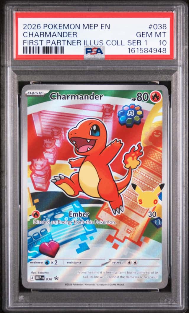 2026 Pokemon MEP EN First Partner Illus Coll Ser 1 #038 Charmander PSA 10