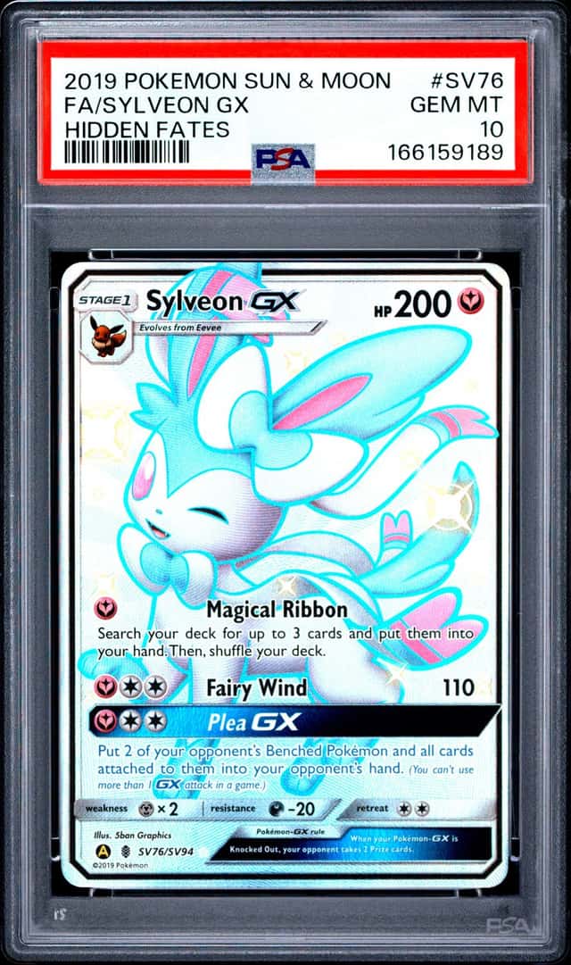 2019 Pokemon SM Hidden Fates Sylveon GX Shiny Vault #SV76/SV94 PSA 10 GEM MINT