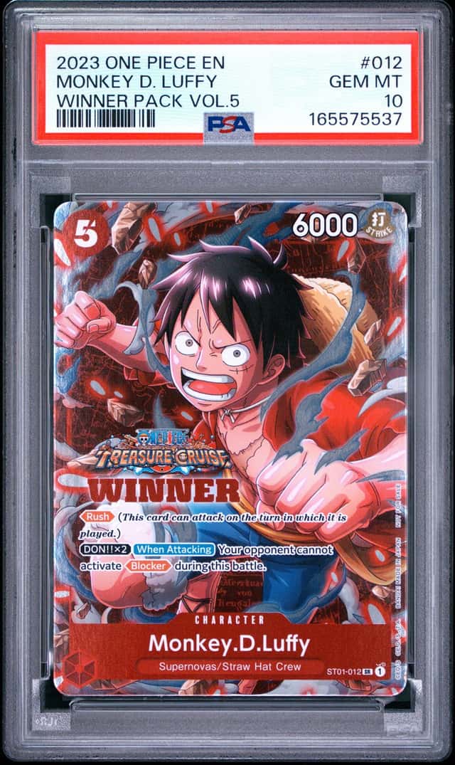 2023 ONE PIECE PROMOS WINNER PACK VOL.5 #012 MONKEY D. LUFFY PSA 10