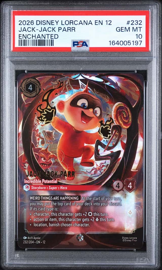 2026 Disney Lorcana: Jack-Jack Parr  Potential Enchanted #232/204 PSA 10