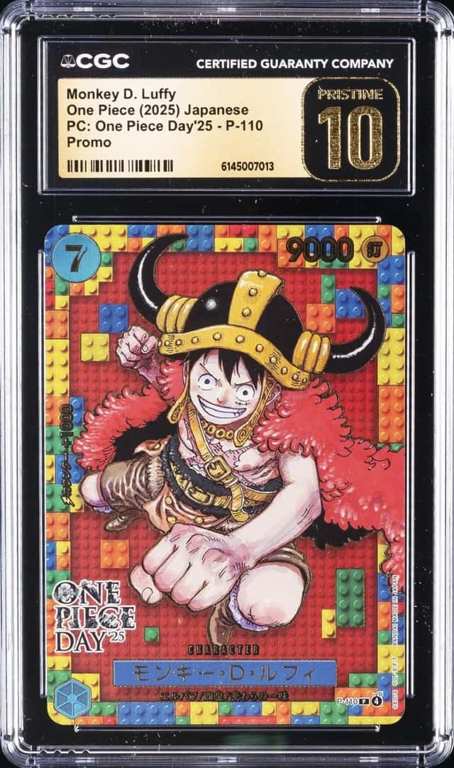 2025 ONE PIECE JAPANESE #P-110 MONKEY D. LUFFY CGC 10 PRISTINE