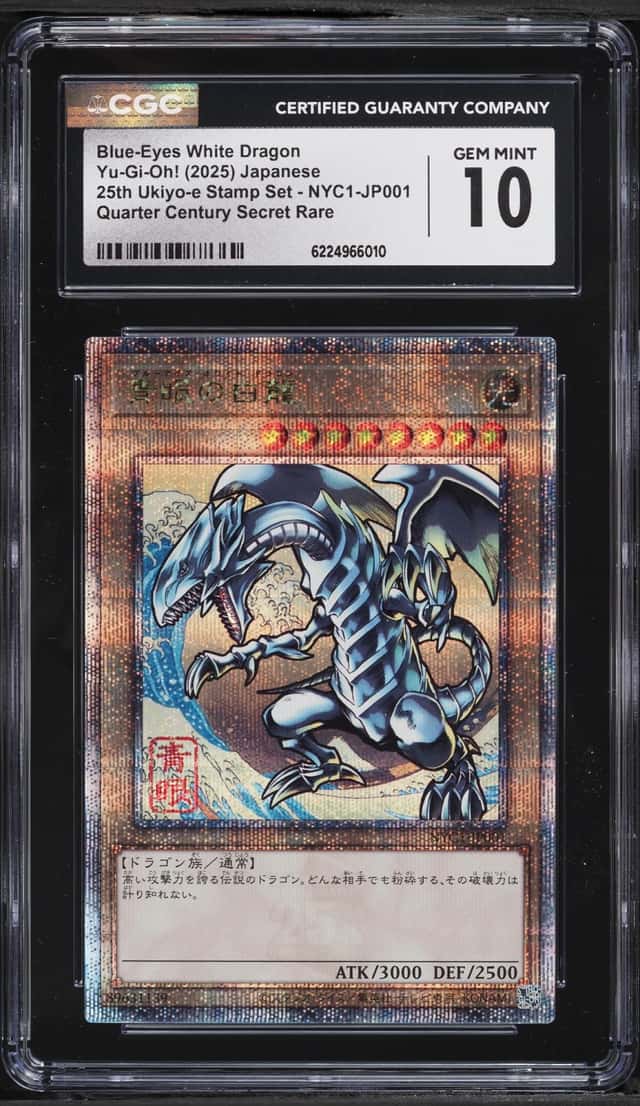 2025 Yu-Gi-Oh! Japanese NYC1 Blue-Eyes White Dragon #NYC1-JP001 CGC 10 GEM MINT