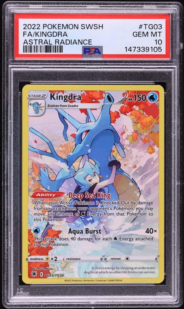 2022 Pokemon Sword & Shield Astral Radiance Full Art CHR Kingdra #TG03 PSA 10 GEM MINT