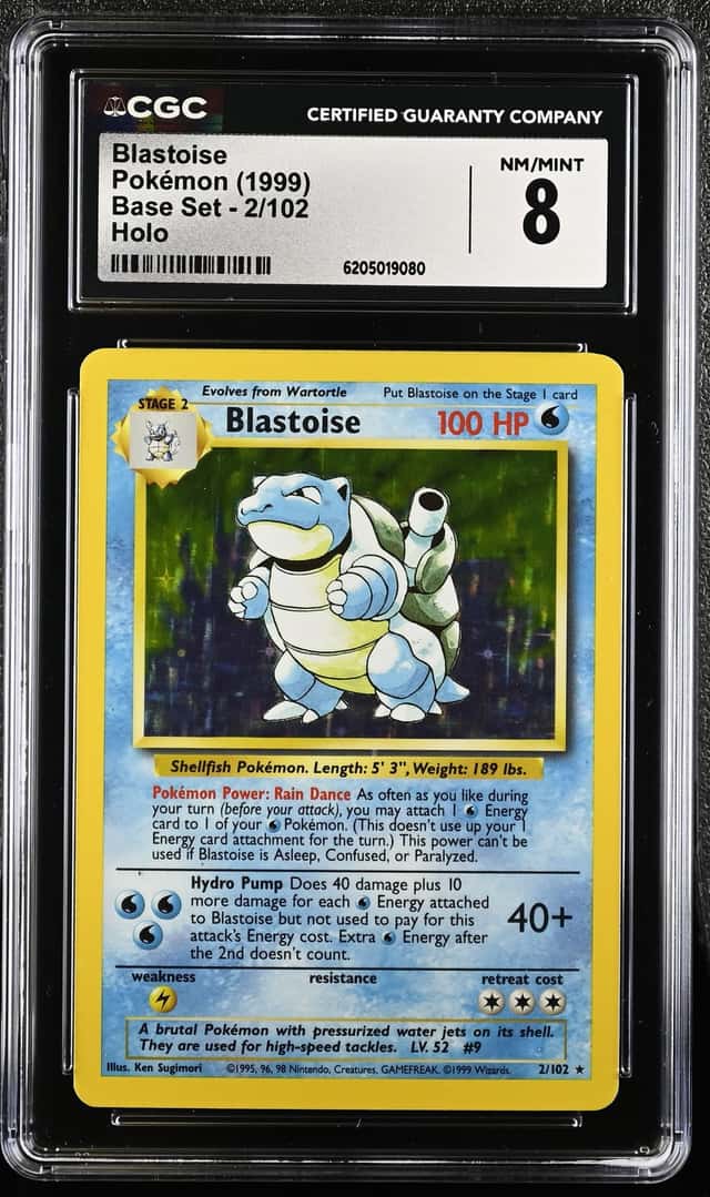 1999 Pokemon Base Set Holo Blastoise #2 CGC 8 NM-MT
