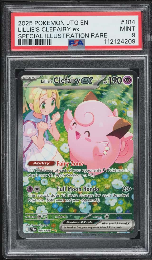 2025 Pokemon Scarlet & Violet Journey Together SIR Lillie's Clefairy EX #184 PSA 9 MINT