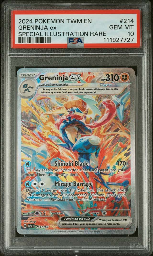 2024 Pokemon TWM EN Special Illustration Rare #214 Greninja ex PSA 10 GEM MINT