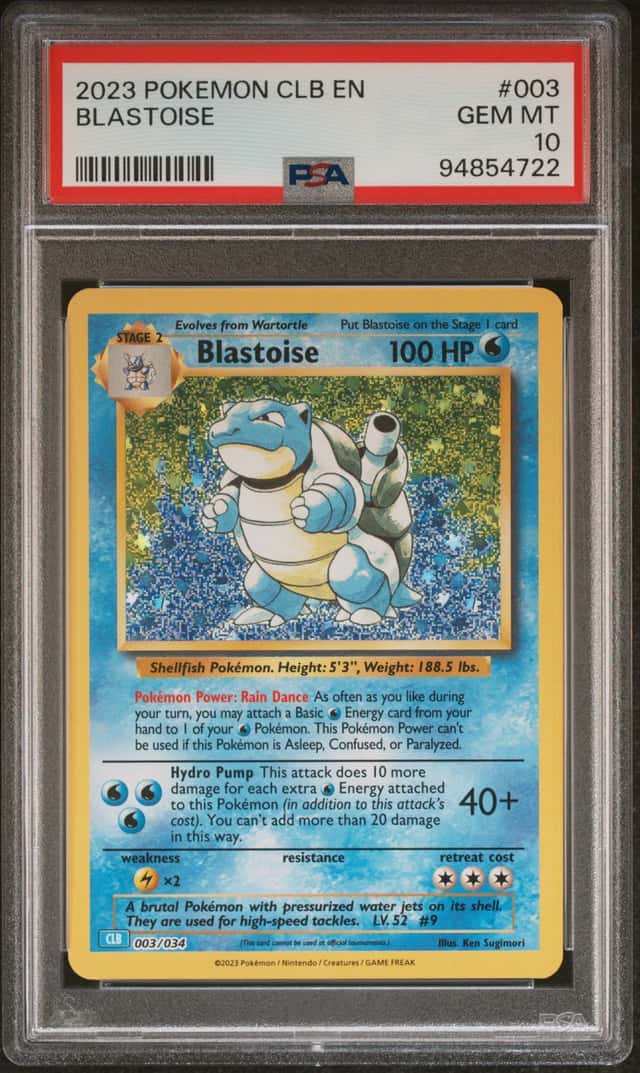 2023 Pokemon CLB EN-Trading Card Game Classic #003 Blastoise PSA 10