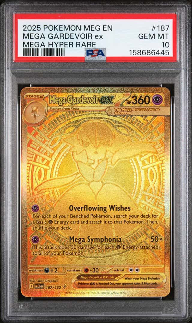 2025 POKEMON MEG EN-MEGA EVOLUTION MEGA HYPER RARE #187 MEGA GARDEVOIR EX PSA 10