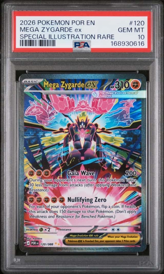 2026 POKEMON PERFECT ORDER SPECIAL ILLUSTRATION RARE #120 MEGA ZYGARDE EX PSA 10