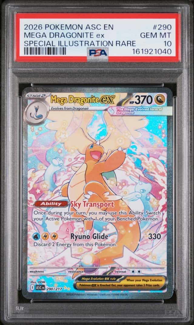 2026 Pokemon Mega Dragonite ex Special Illustration Rare #290/217 PSA 10 (40)