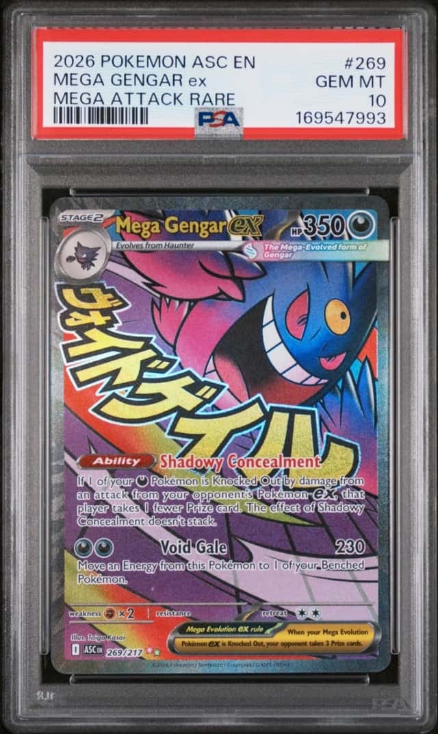 2026 POKEMON ASC EN-ASCENDED HEROES MEGA ATTACK RARE #269 MEGA GENGAR EX PSA 10