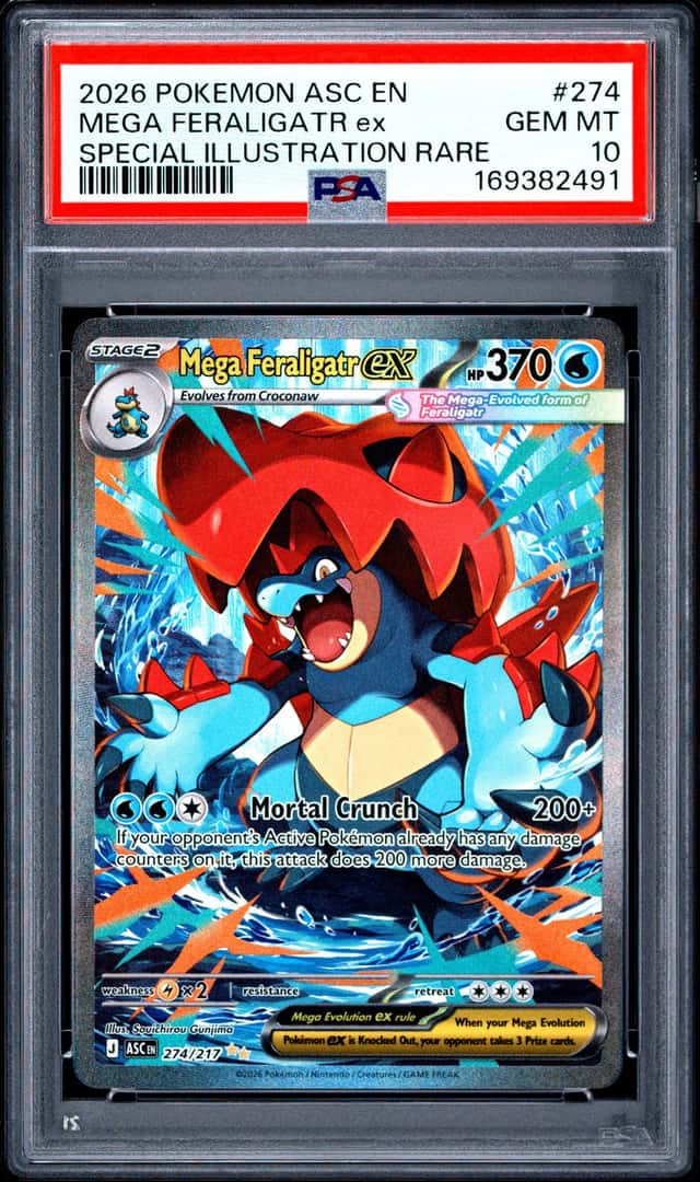 2026 POKEMON ASCENDED HEROES SPECIAL ILLUSTRATION RARE MEGA FERALIGATR EX PSA 10