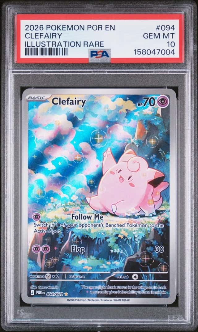 2026 POKEMON POR EN-PERFECT ORDER ILLUSTRATION RARE #094 CLEFAIRY PSA 10