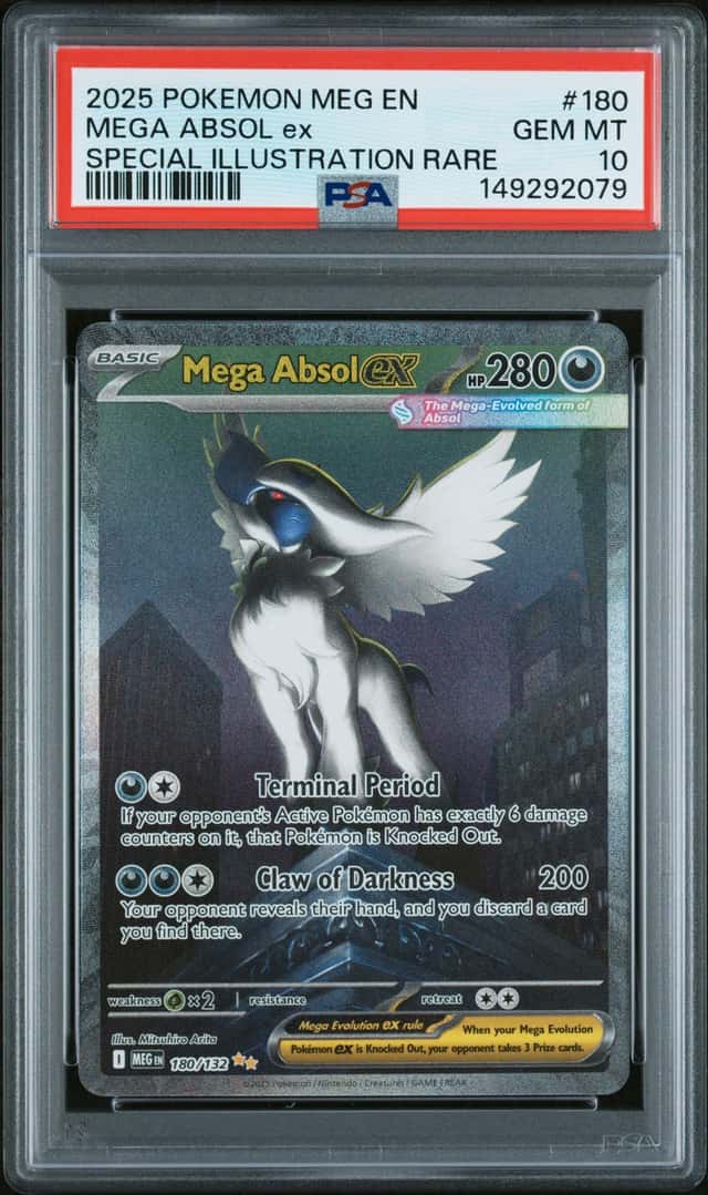 2025 Pokemon Mega Evolution Absol ex Special Illustration Rare #180/132 PSA 10