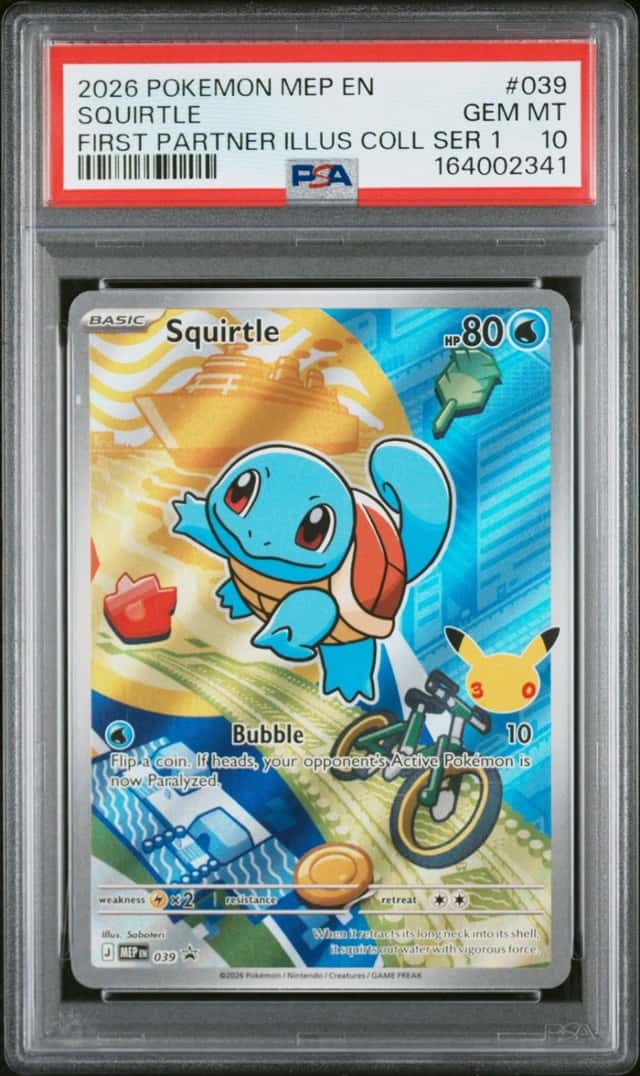 2026 POKEMON MEP FIRST PARTNER ILLUSTRATION COLLECTION #039 SQUIRTLE PSA 10