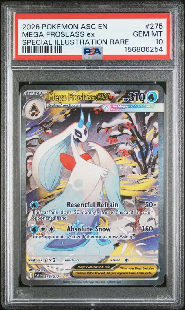 Pokemon Mega Froslass EX Ascended Heroes 275 Special Illustration Rare PSA 10