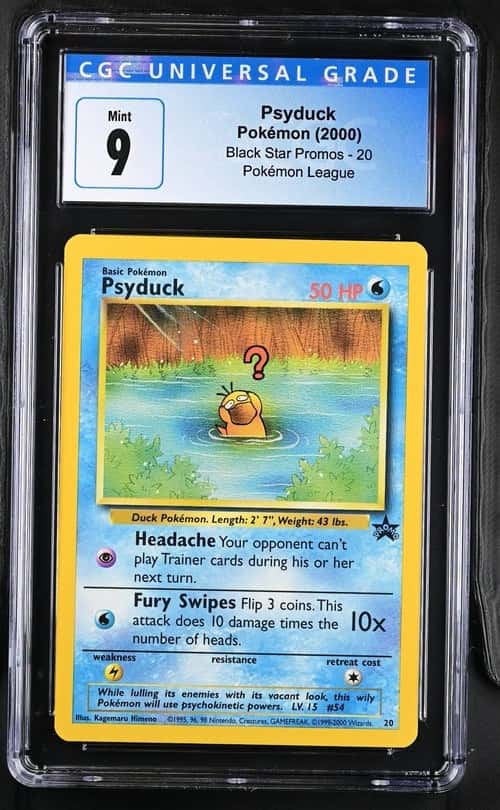 Pokemon Psyduck Black Star Promos 20 Pokemon League CGC 9 Mint