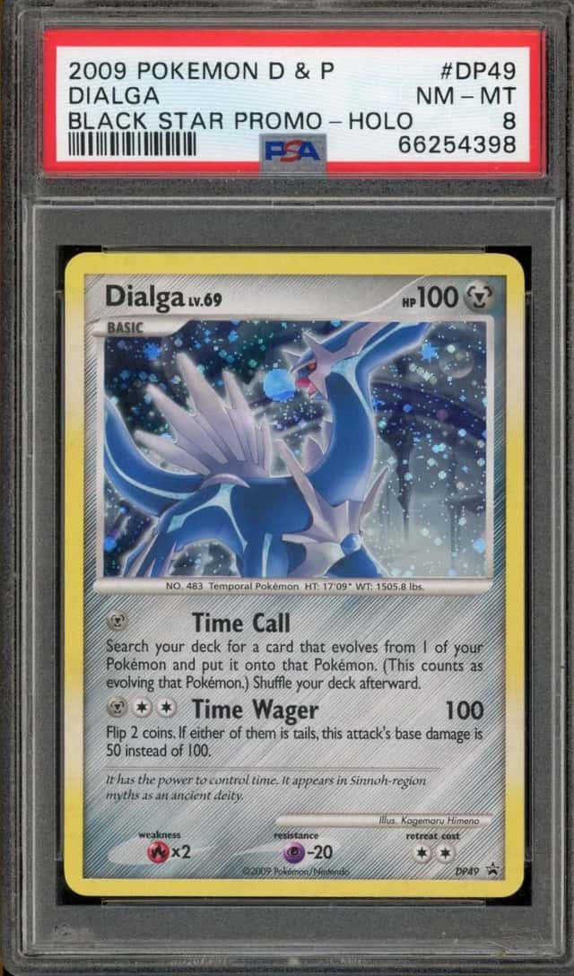 Pokemon Dialga Black Star Promo DP49 Holo PSA 8