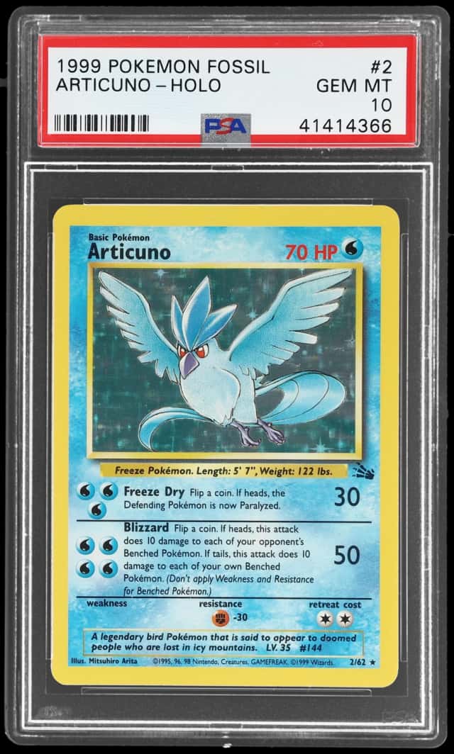 1999 Pokemon Fossil Holo Articuno #2