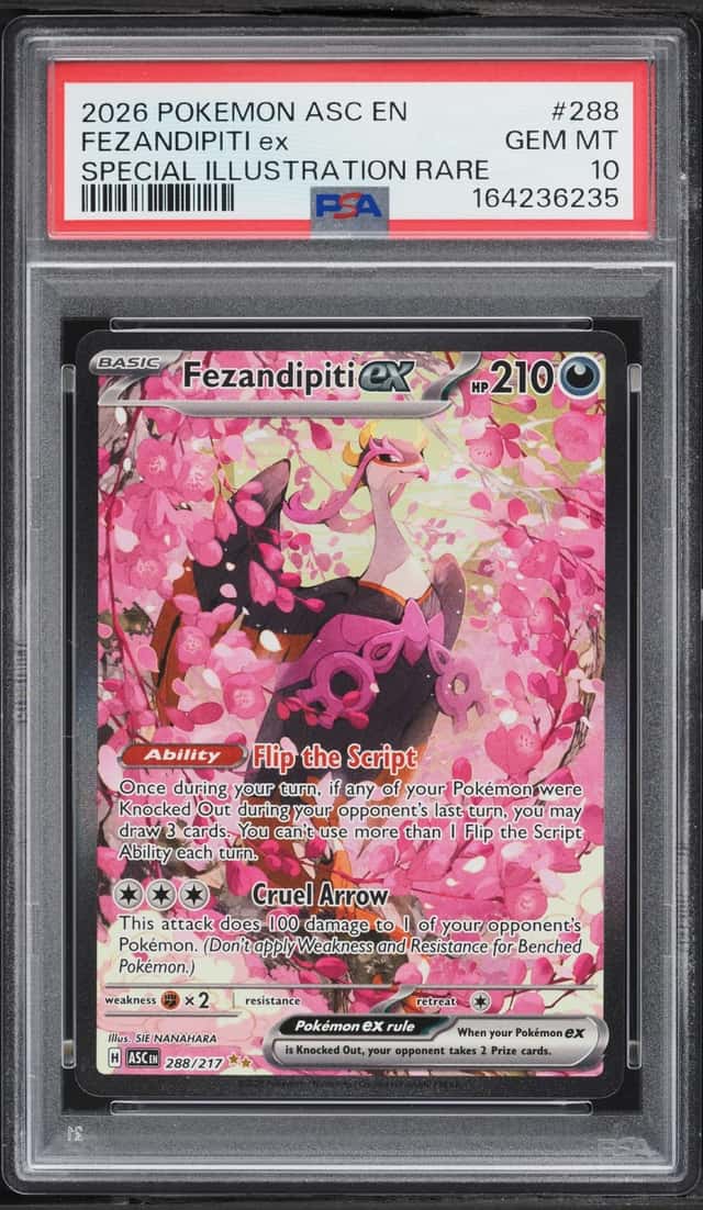 2026 Pokemon Mega Evolution Ascended Heroes SIR Fezandipiti EX #288 PSA 10 GEM MINT