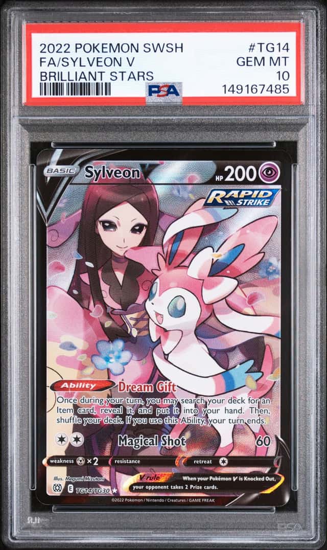 2022 Pokemon Sword & Shield #TG14 FA/Sylveon V Brilliant Stars PSA 10