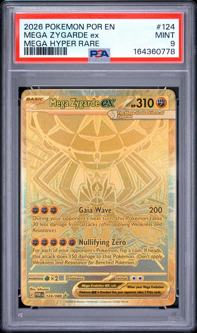 2026 POKEMON POR EN-PERFECT ORDER MEGA HYPER RARE #124 MEGA ZYGARDE EX PSA 9