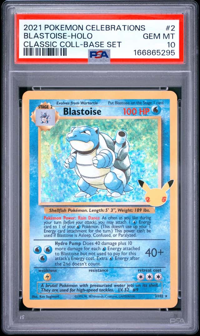 2021 Pokemon SWSH Celebrations Blastoise Classic Collection #2/102 PSA 10