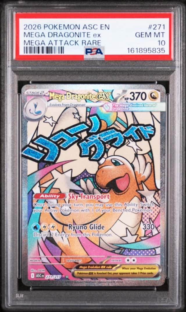 2026 POKEMON ASC EN-ASCENDED HEROES MEGA ATTACK RARE MEGA DRAGONITE EX PSA 10