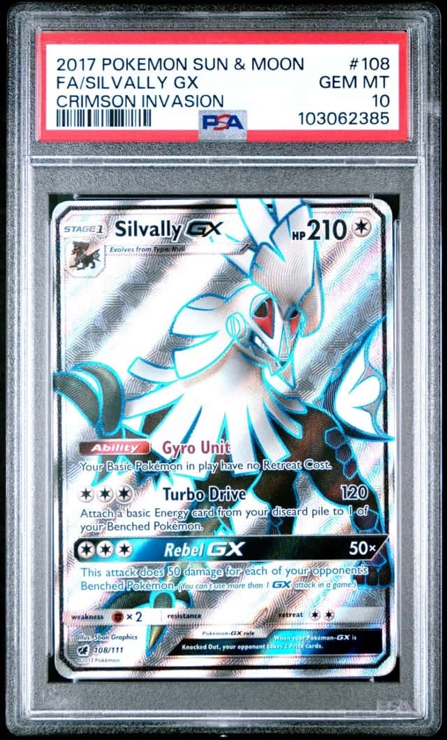 Pokemon Silvally Gx Crimson Invasion Full Art 108/111 PSA 10 Gem Mint
