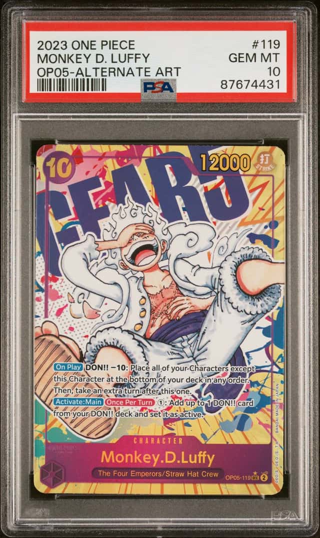2025 One Piece Monkey D. Luffy Special Card Alt Art Alternative #OP05-119 PSA 10