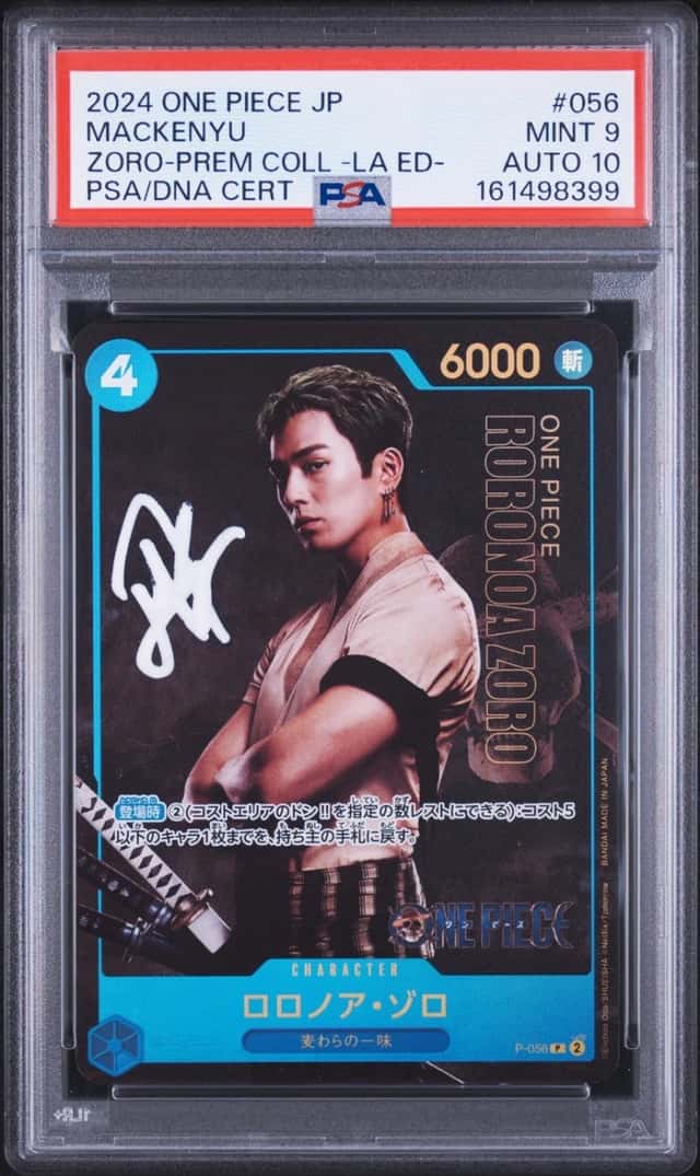 2024 ONE PIECE JAPANESE #056 RORONOA ZORO PSA 9 AUTO 10