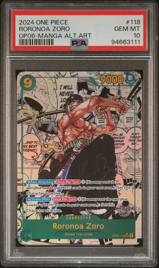 2024 One Piece Wings of the Captain Manga Alternate Art Roronoa Zoro #OP06118
