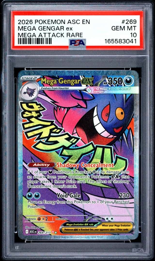 2026 POKEMON ASC EN-ASCENDED HEROES MEGA ATTACK RARE #269 MEGA GENGAR EX PSA 10