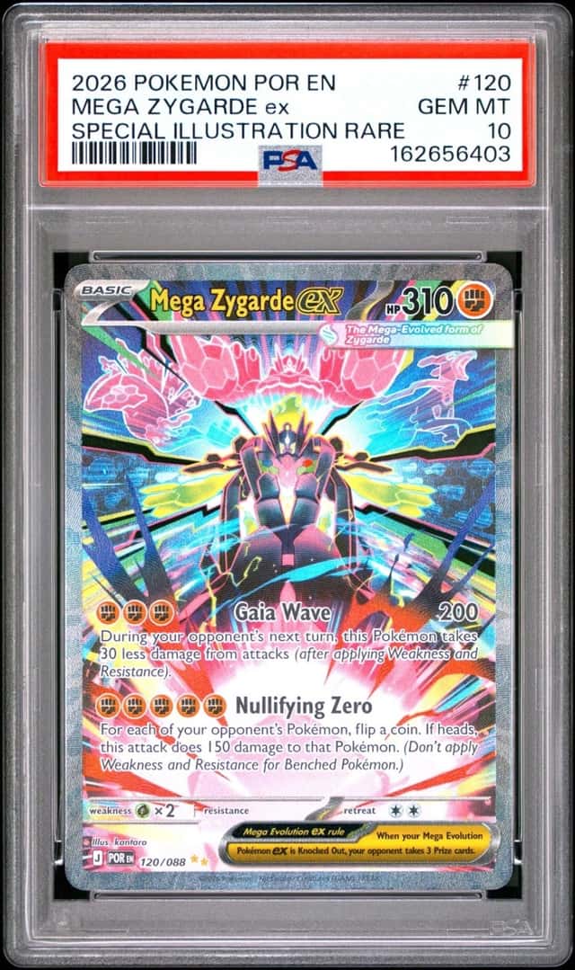 2026 POKEMON PERFECT ORDER SPECIAL ILLUSTRATION RARE MEGA ZYGARDE EX PSA 10